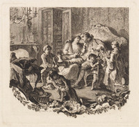 KG 01242
<br/>
Vignetten en initialen uit "Poësies diverses" door Frederik de Grote (30 bladen)
<br/>
<em>Schmidt, Georg Friedrich (1712-1775)</em>